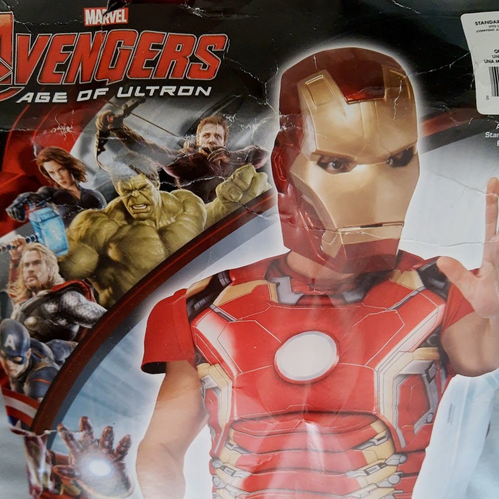 Marvel Avengers 2 Age of Ultron Iron Man Mark 43 Muscle Top Mask S-M PTP 23"